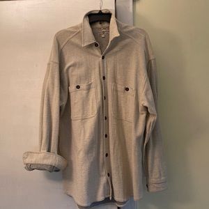 Work Wear ButtonDown Shirt Sweatshirt Lined 💯 Cotton